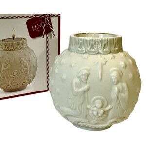 NEW Lenox Ornamental Glow Nativity w/Gold Trim Christmas Votive Candle